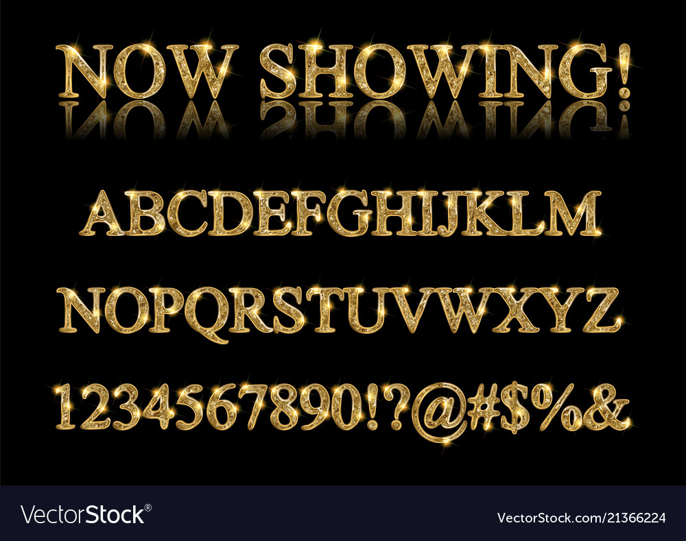Gold Alphabet Letters - Luxurious Shine