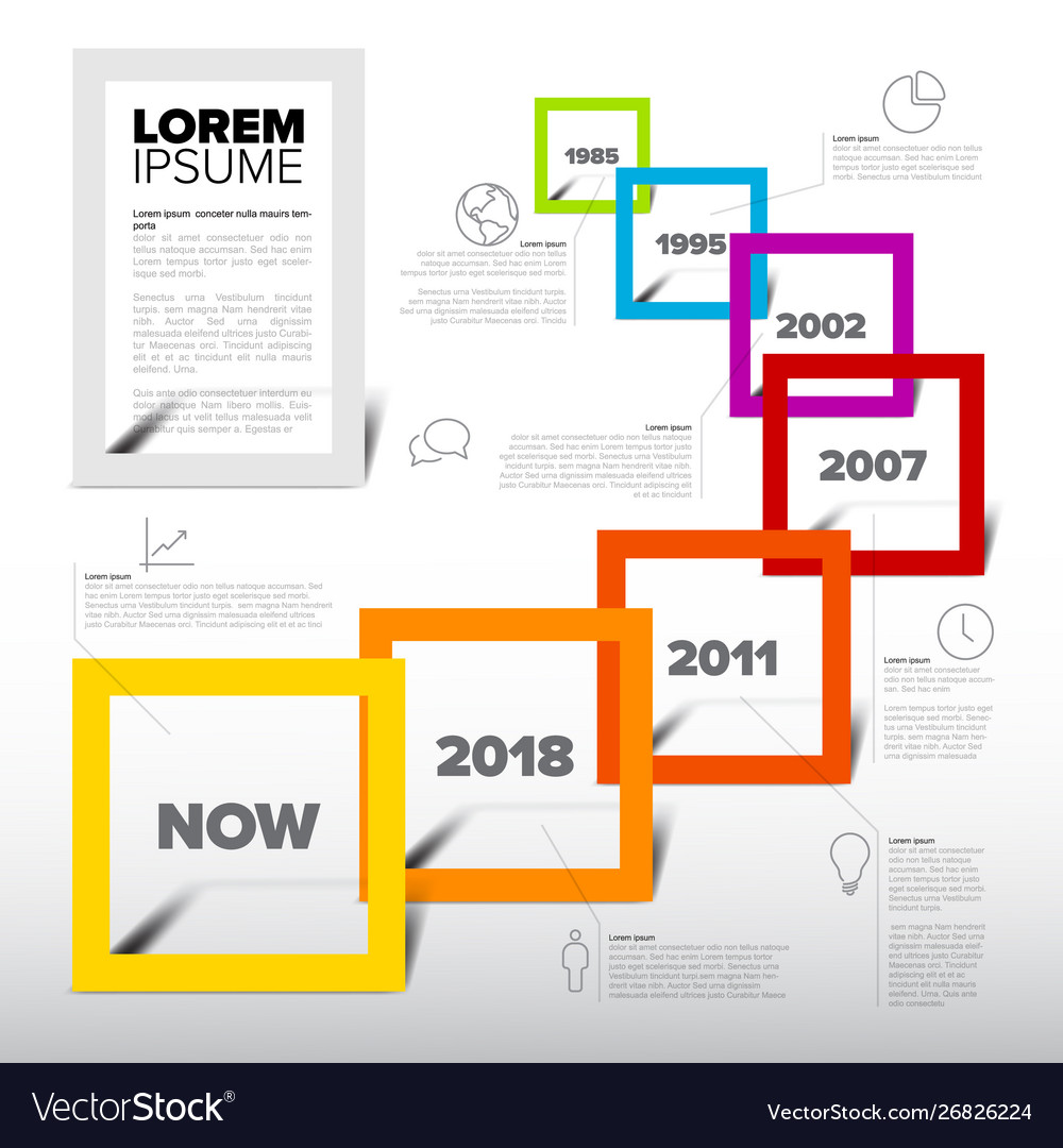 Infographic light timeline report template