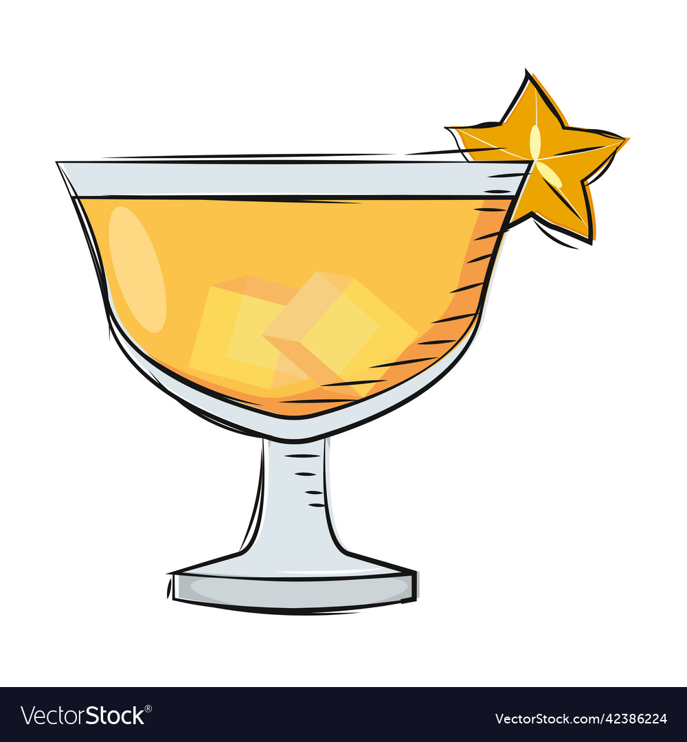 Isolated orange cocktail