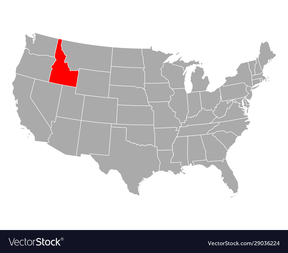 Map idaho in usa