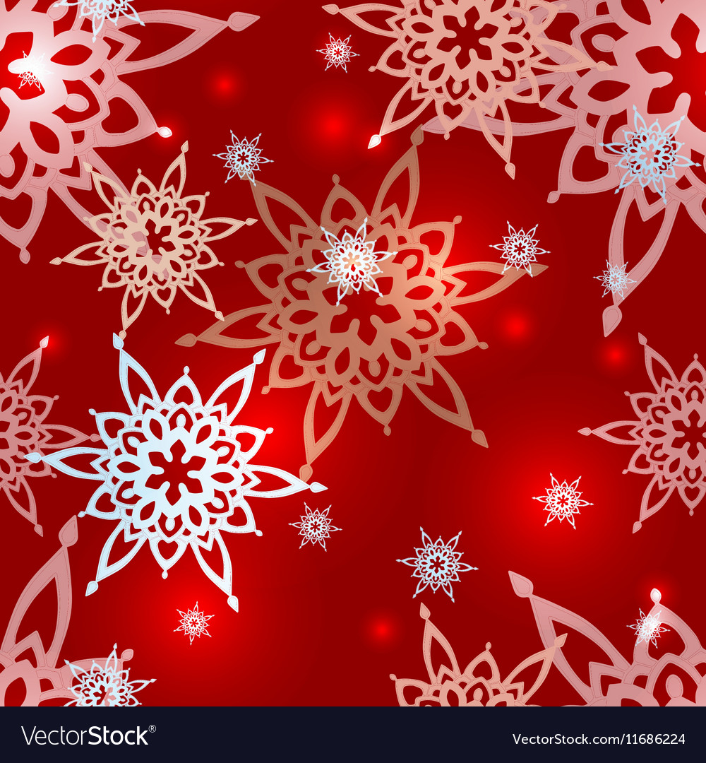 Snowflake seamless pattern