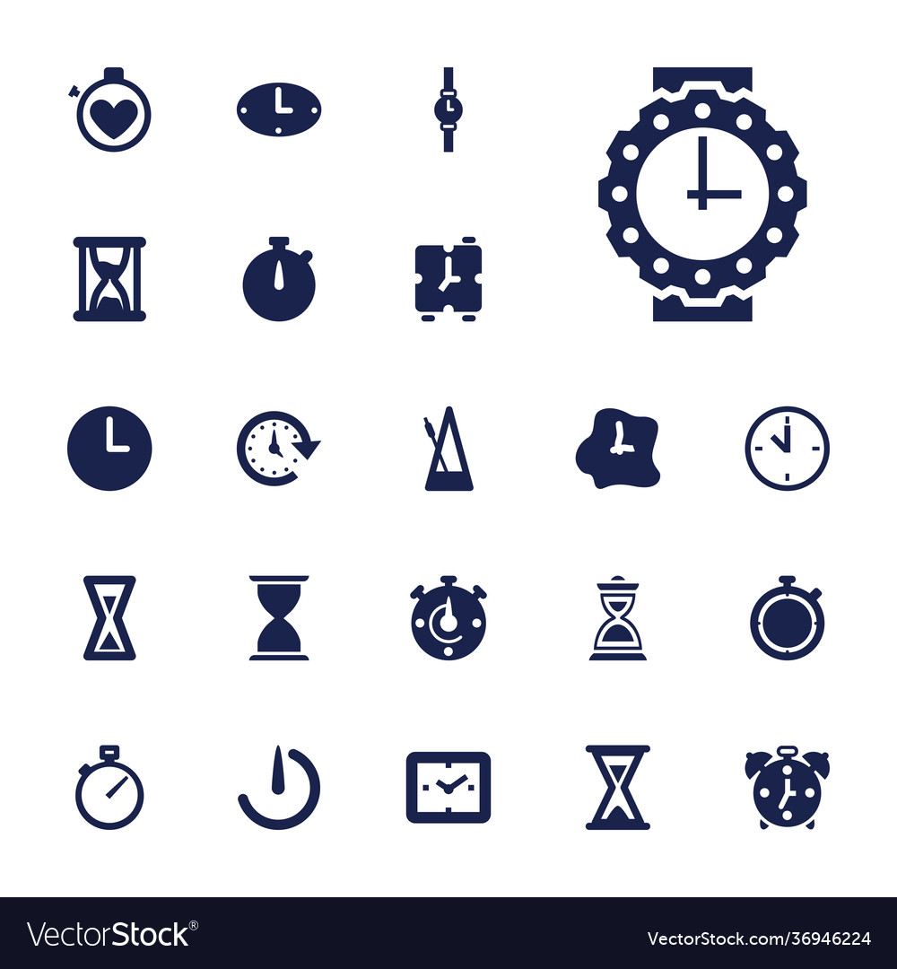 Timer icons Royalty Free Vector Image - VectorStock