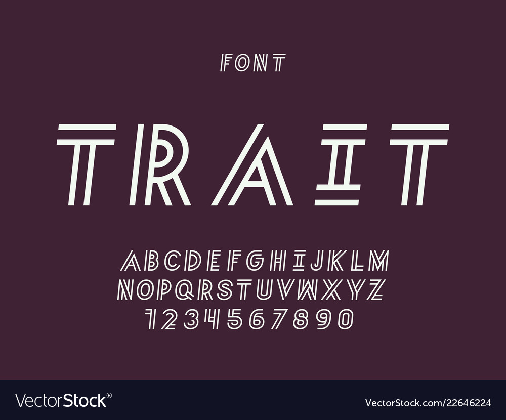 Trait Cursive Alphabet Font
