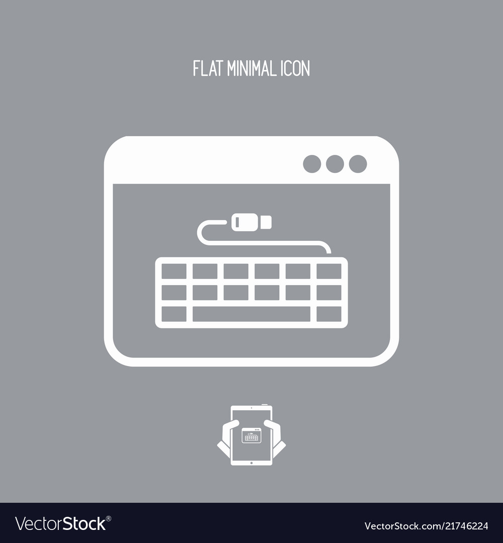 Usb keyboard application - flat minimal icon