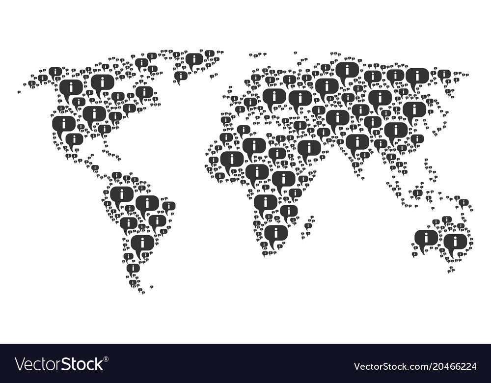 World map pattern of about icons