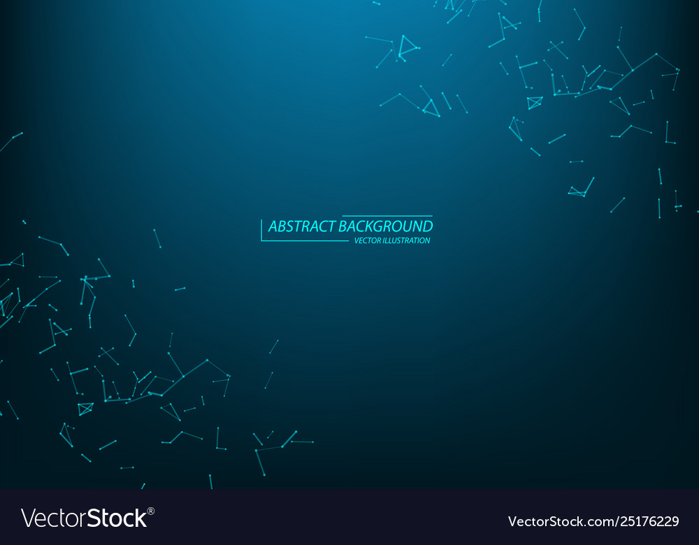 Abstract particles and lines plexus effect vector image Abstract particles and lines plexus effect