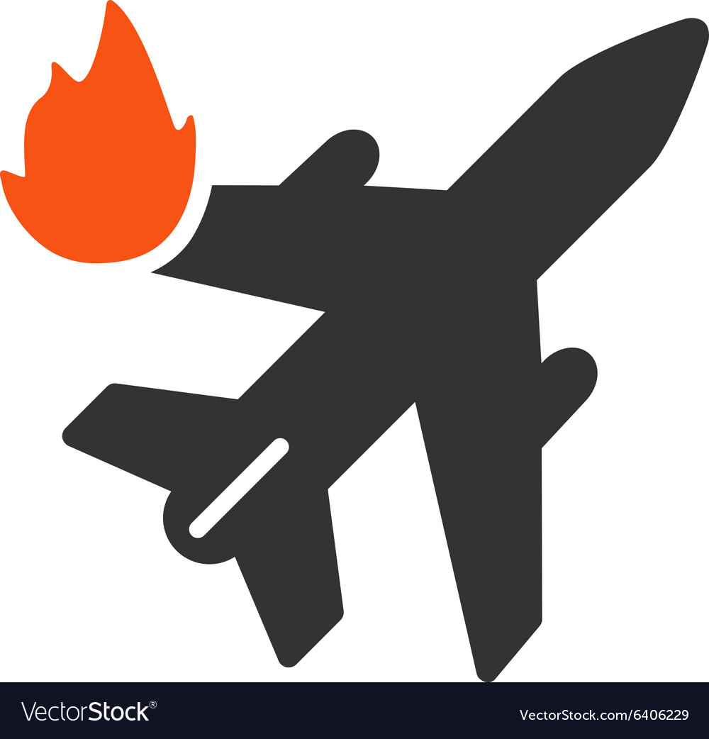 Airliner Fire Icon Royalty Free Vector Image - Vectorstock