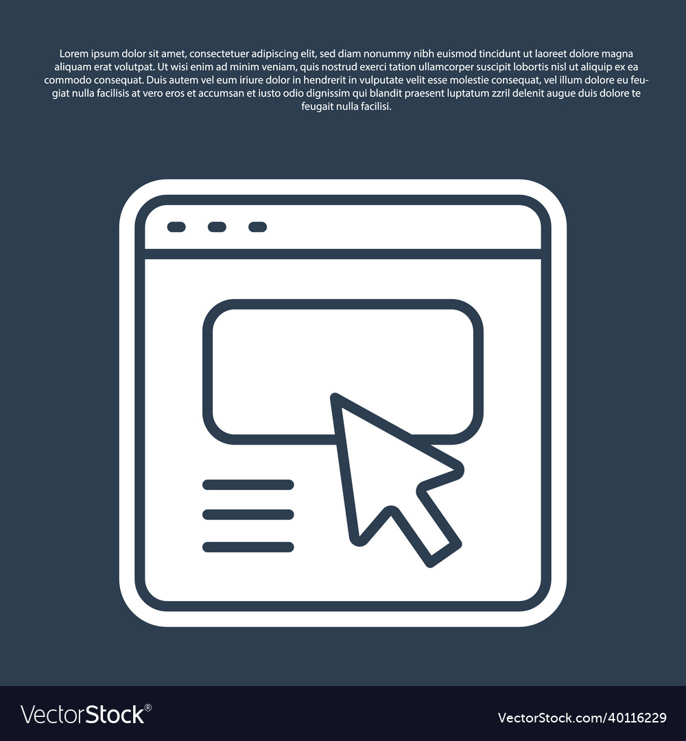 Blue line ui or ux design icon isolated on Vector Image Blue line ui or ux design icon isolated on