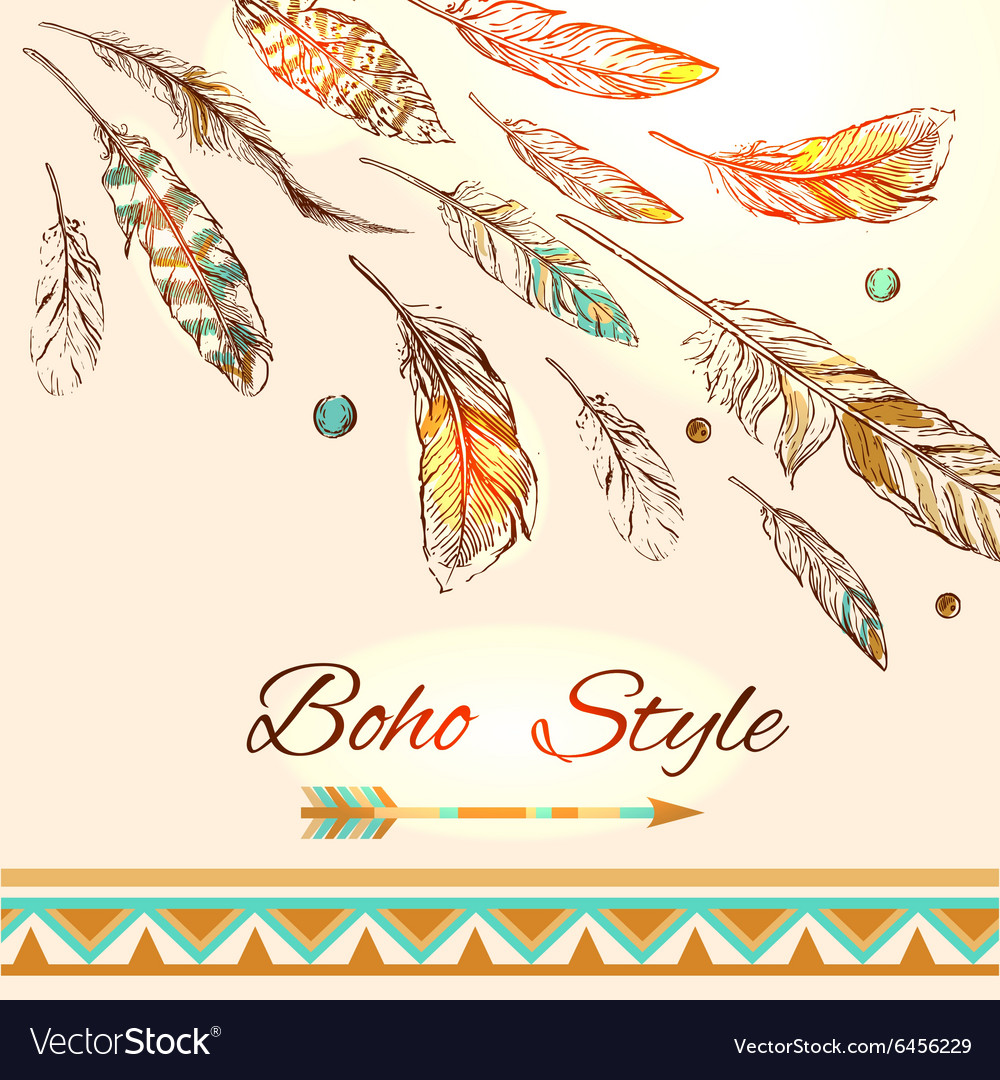 Boho Feather Pattern
