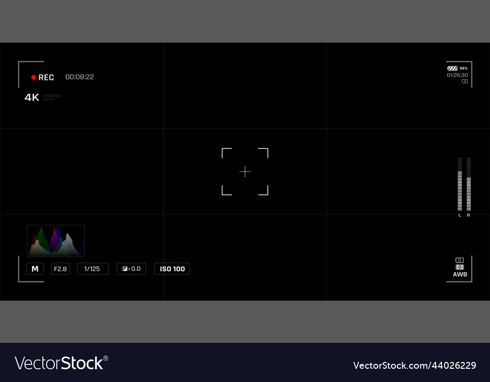 Camera user interface 009 vector image Camera user interface 009