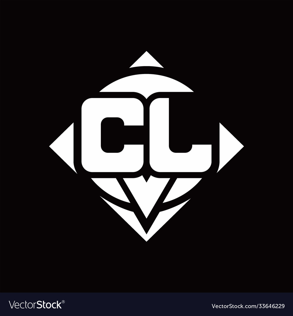 Cl logo monogram with circle shape and square
