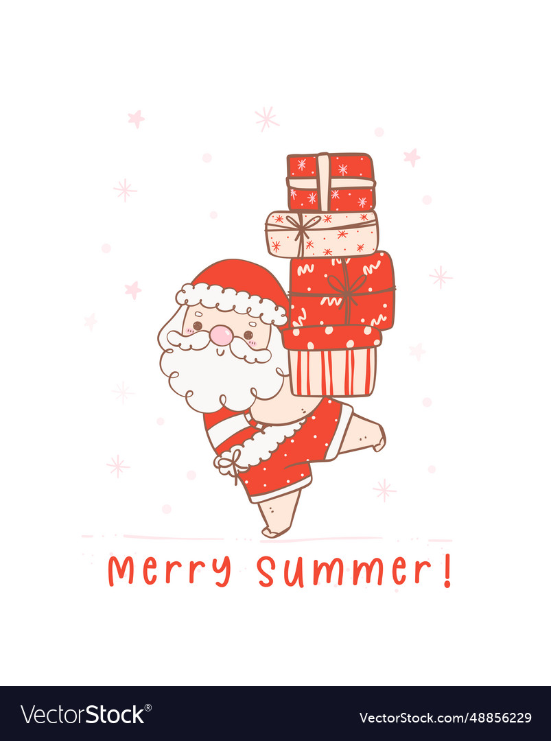 Süße Sommer Weihnachten santa claus mit Geschenken