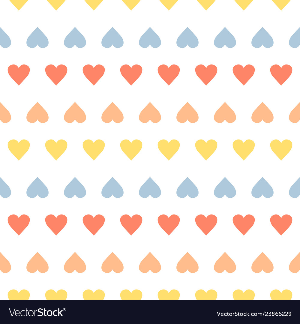 Seamless pattern with small hearts on white