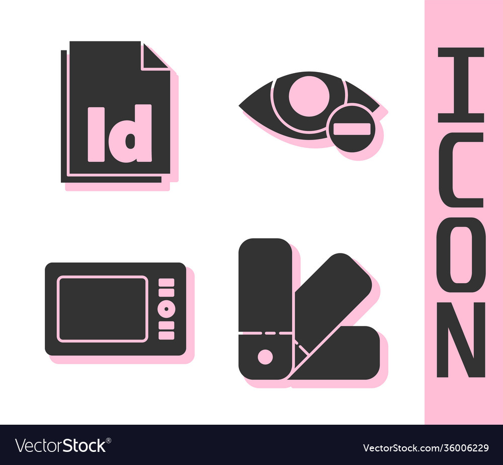 Set color palette guide id file document graphic vector image Set color palette guide id file document graphic