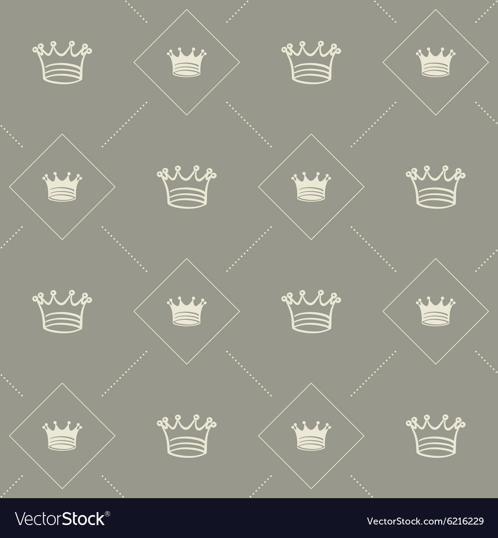 Simple seamless pattern with crown