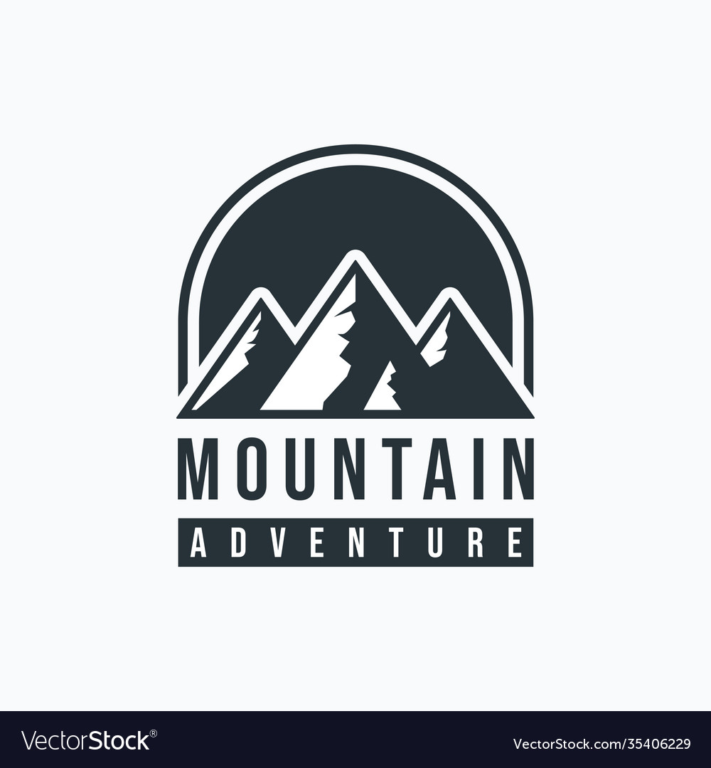 Vintage mountain good fit for adventure badge Vector Image