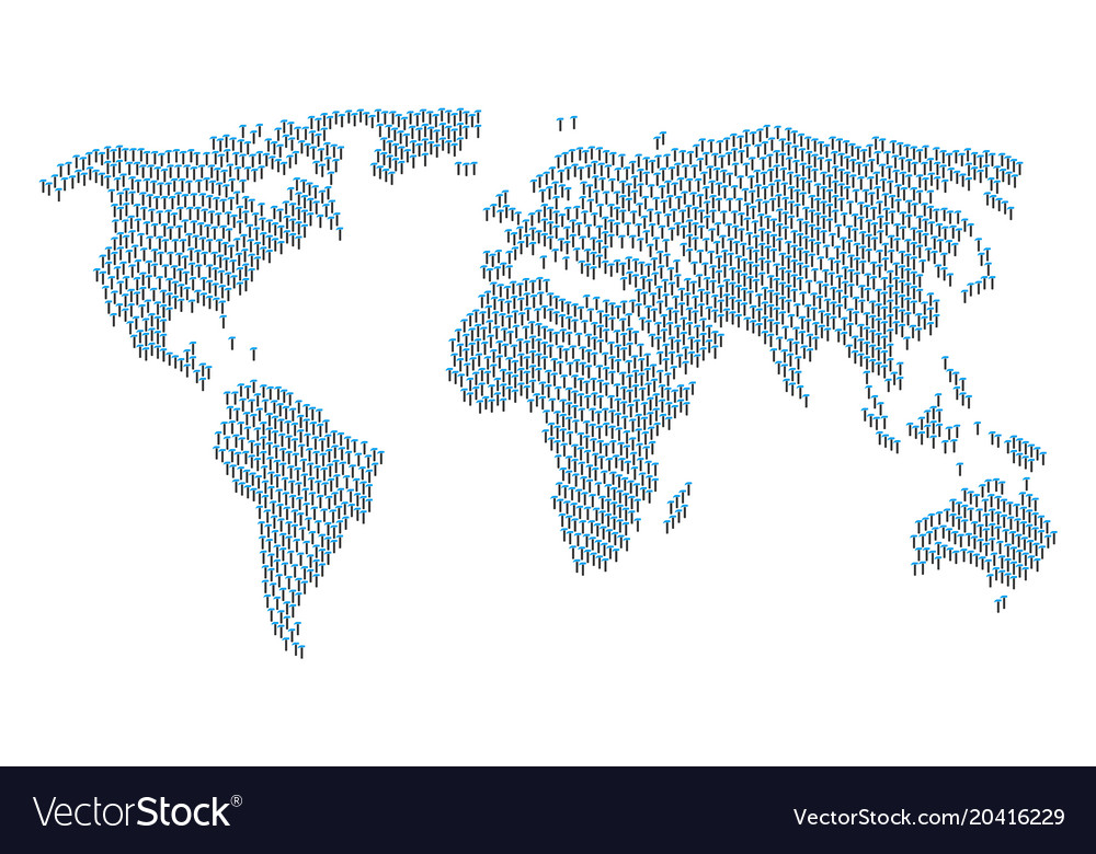 World map pattern of hammer items