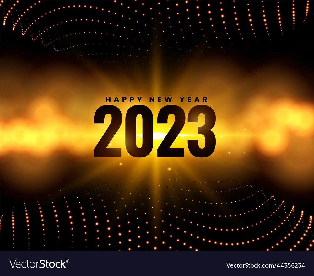 2023 new year background with blurred bokeh light