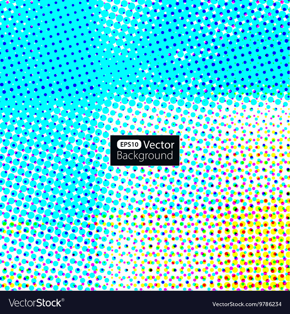 Abstract background in color halftone effect