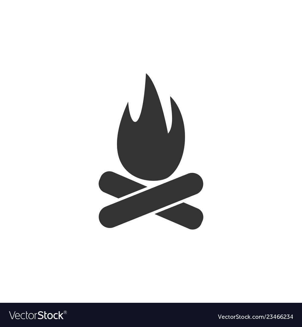 Bonfire icon flat Royalty Free Vector Image - VectorStock