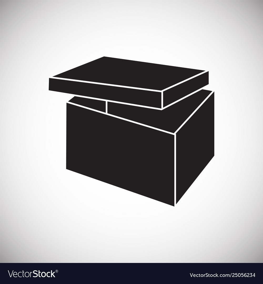 Box icon on background for graphic and web design vector image Box icon on background for graphic and web design