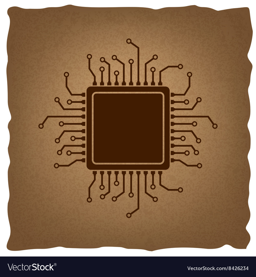 Cpu microprocessor vintage effect