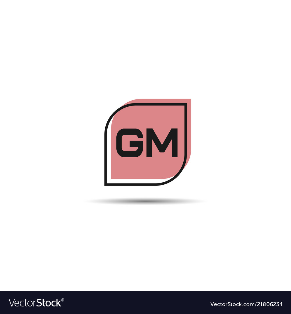 Original Buchstaben gm Logo Vorlage Design