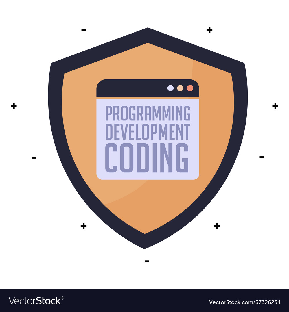 Isolated develop code programming vector image Isolated develop code programming