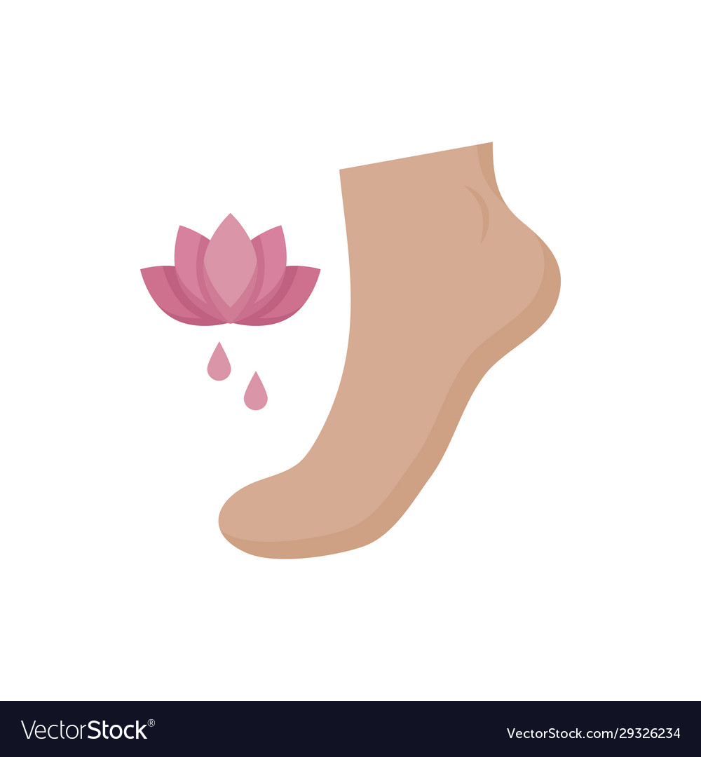 Isolated feet and lotus flower design Royalty Free Vector