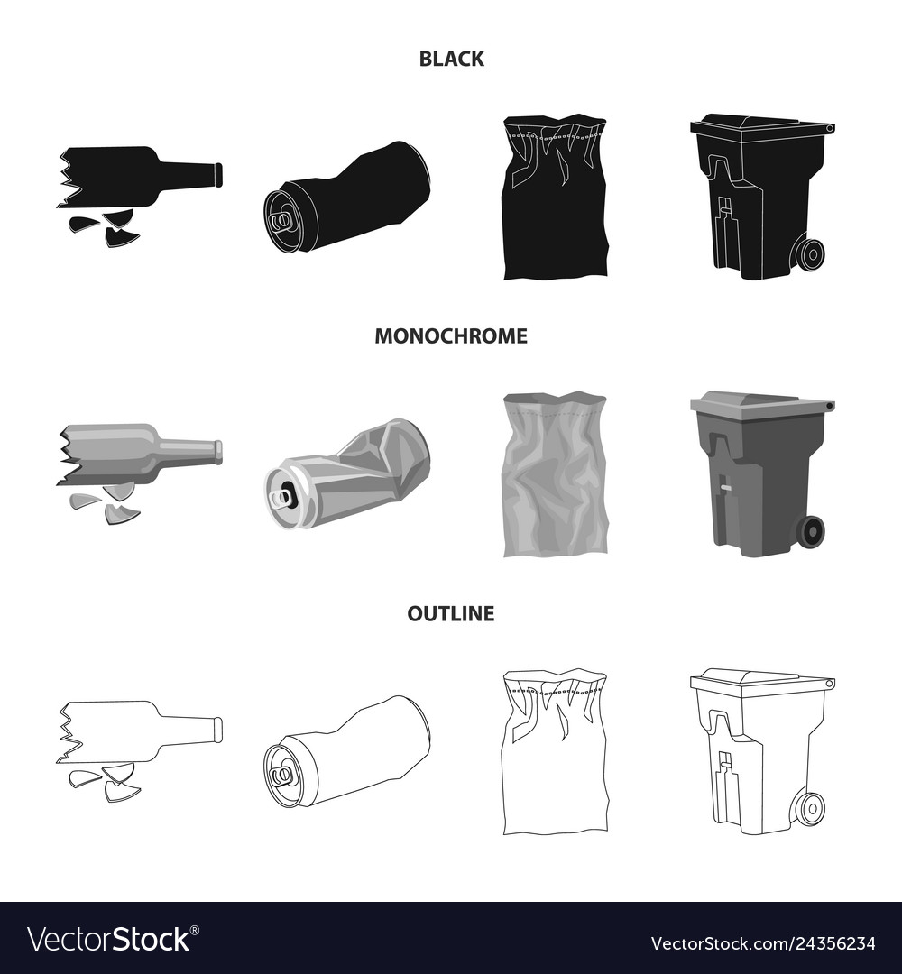 Isoliertes Objekt von Dump und Sortiersymbolsatz vector image Isoliertes Objekt von Dump und Sortiersymbolsatz