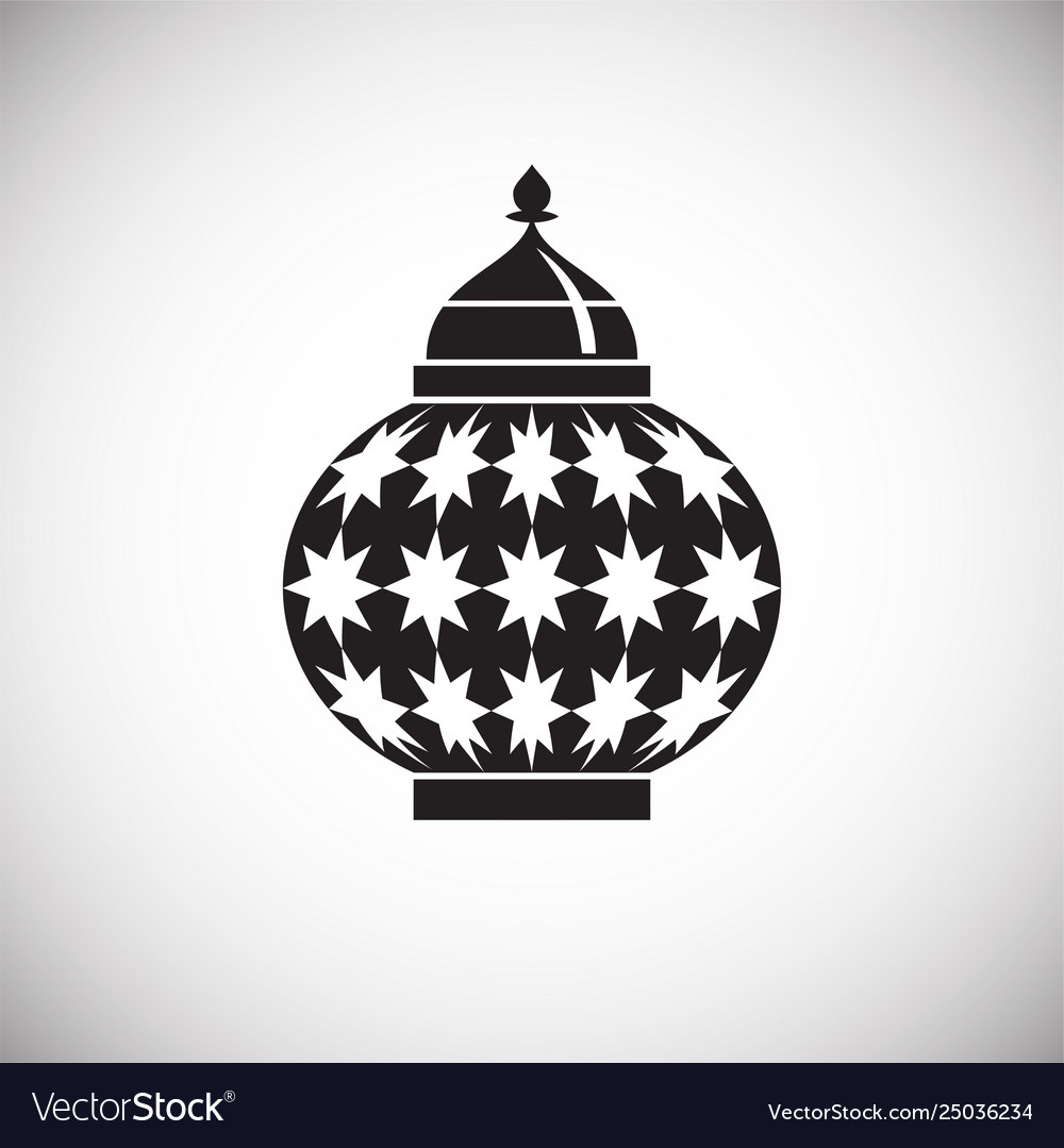 Lantern icon on background for graphic and web vector image Lantern icon on background for graphic and web