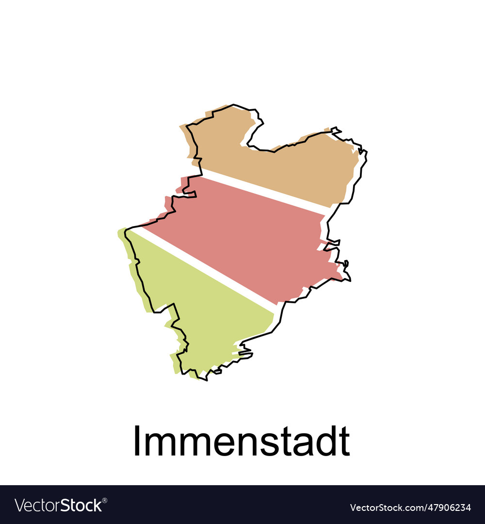 Map of immenstadt modern outline of german Vector Image