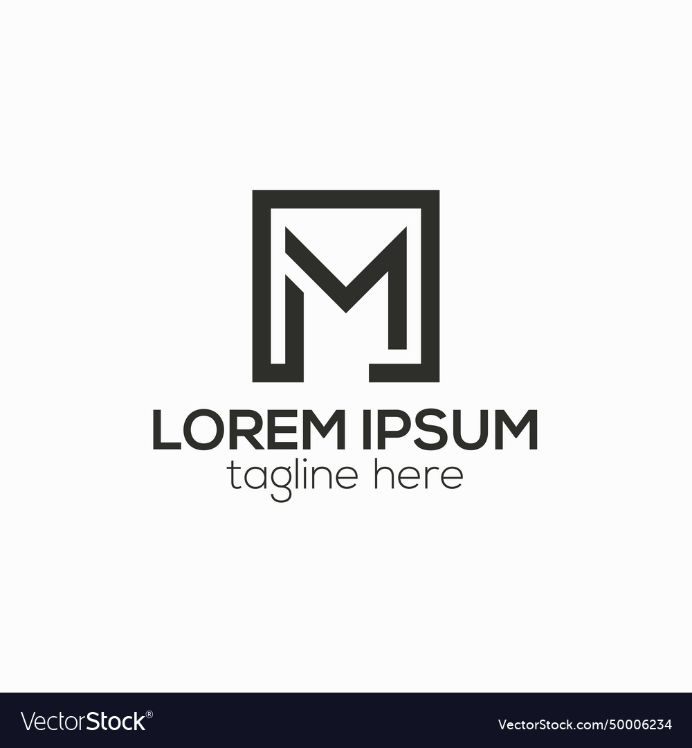 Modern m letter logo m abstract logo design Vector Image