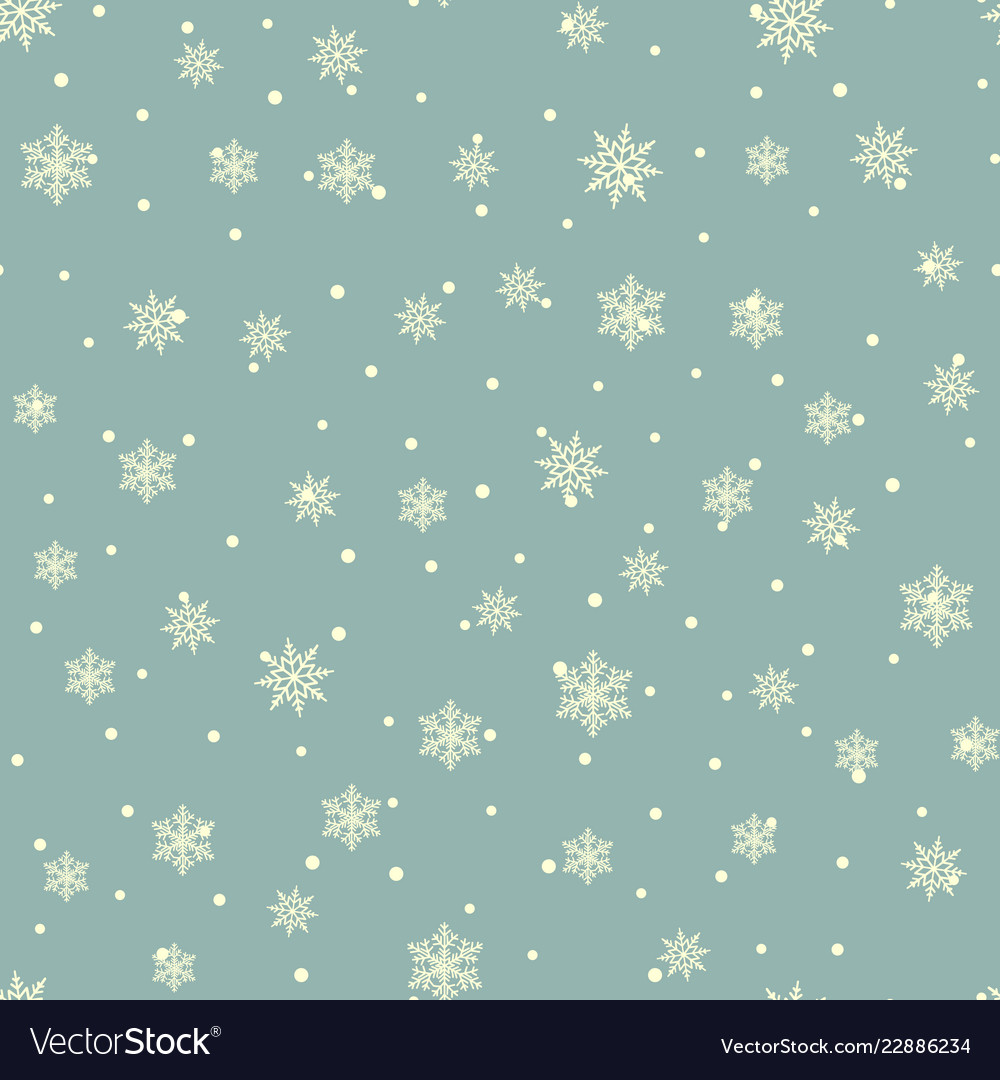 Seamless pattern with falling snowflakes