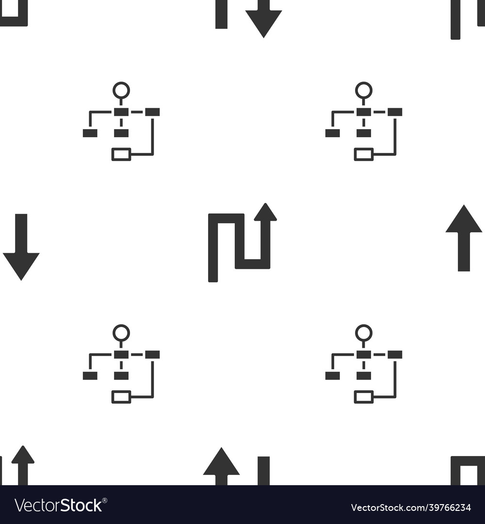 Set arrow and hierarchy organogram chart