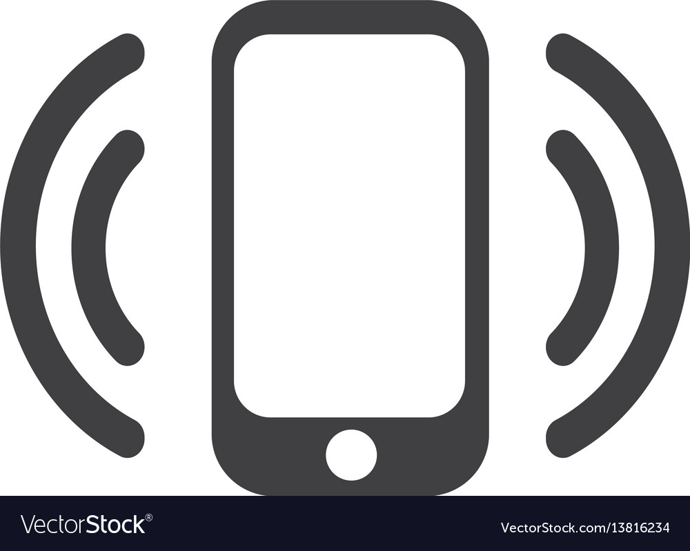 Smartphone with wi-fi icon Royalty Free Vector Image