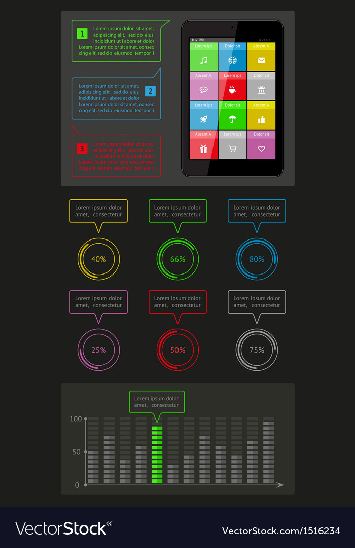 Ui infographics and web elements