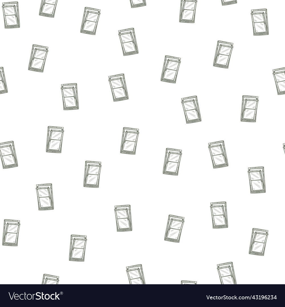 Windows lean forward engraved seamless pattern Vector Image Windows lean forward engraved seamless pattern