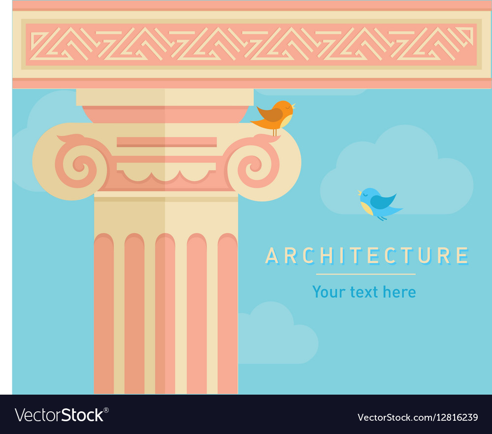 Ancient architecture tall columns