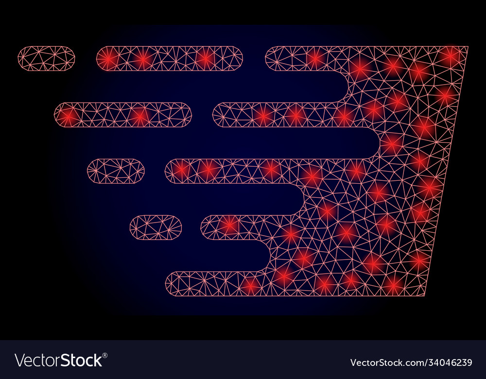 Bright polygonal net fast effect with light spots