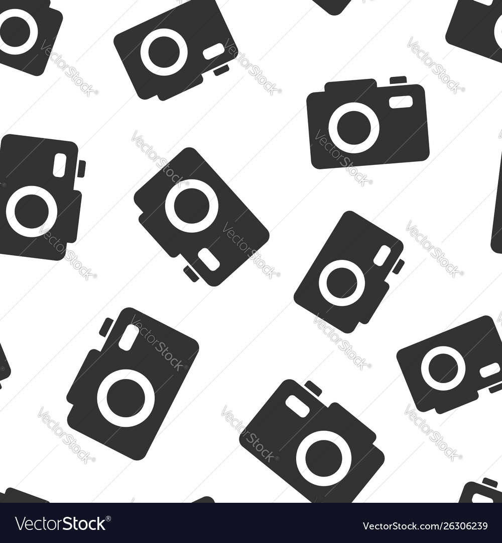 Camera device sign icon seamless pattern vector image Camera device sign icon seamless pattern