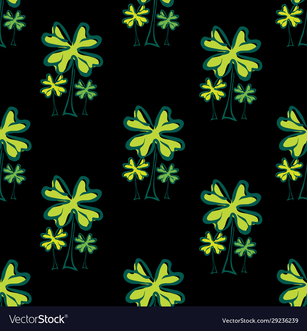 Clover seamless pattern vector image Clover seamless pattern