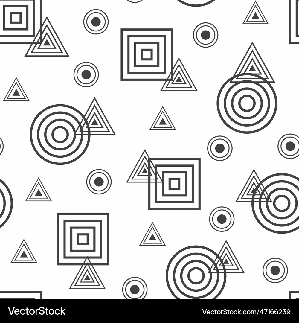 Geometric black and white seamless pattern Vector Image