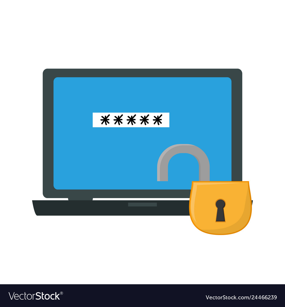 Laptop with password access