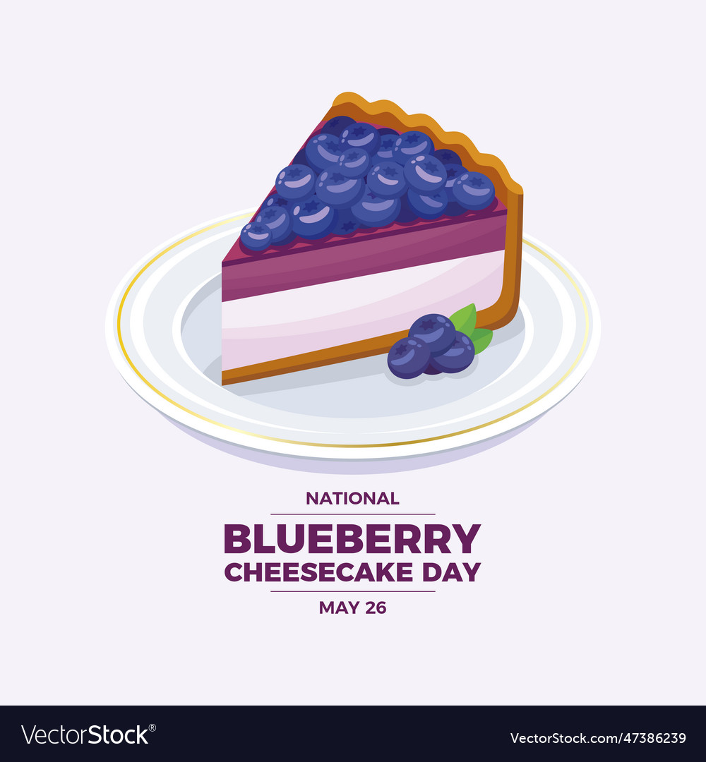 National blueberry cheesecake day poster