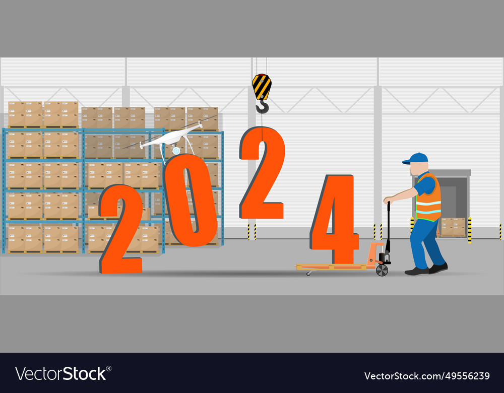 New year concept 2024 numbers using vector image New year concept 2024 numbers using