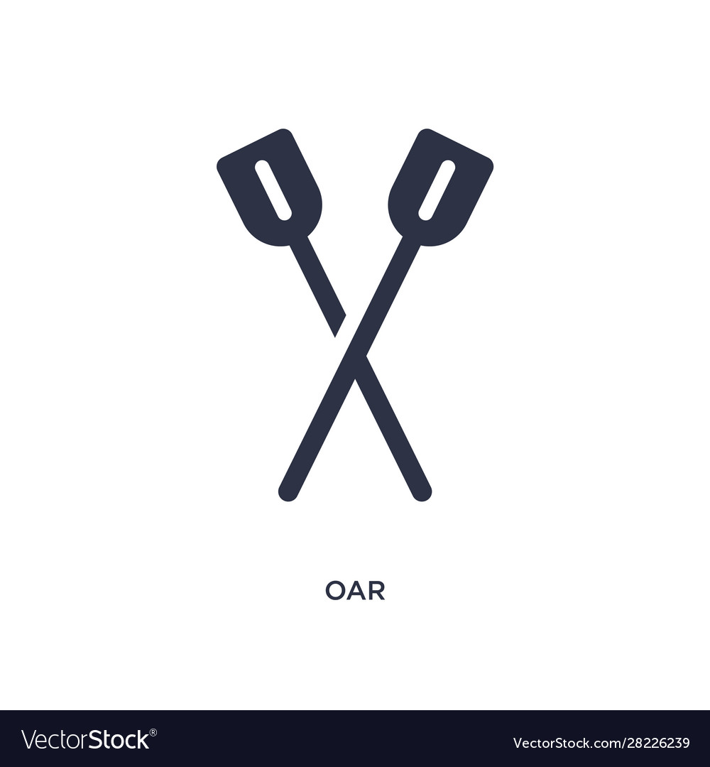 Oar icon on white background simple element from