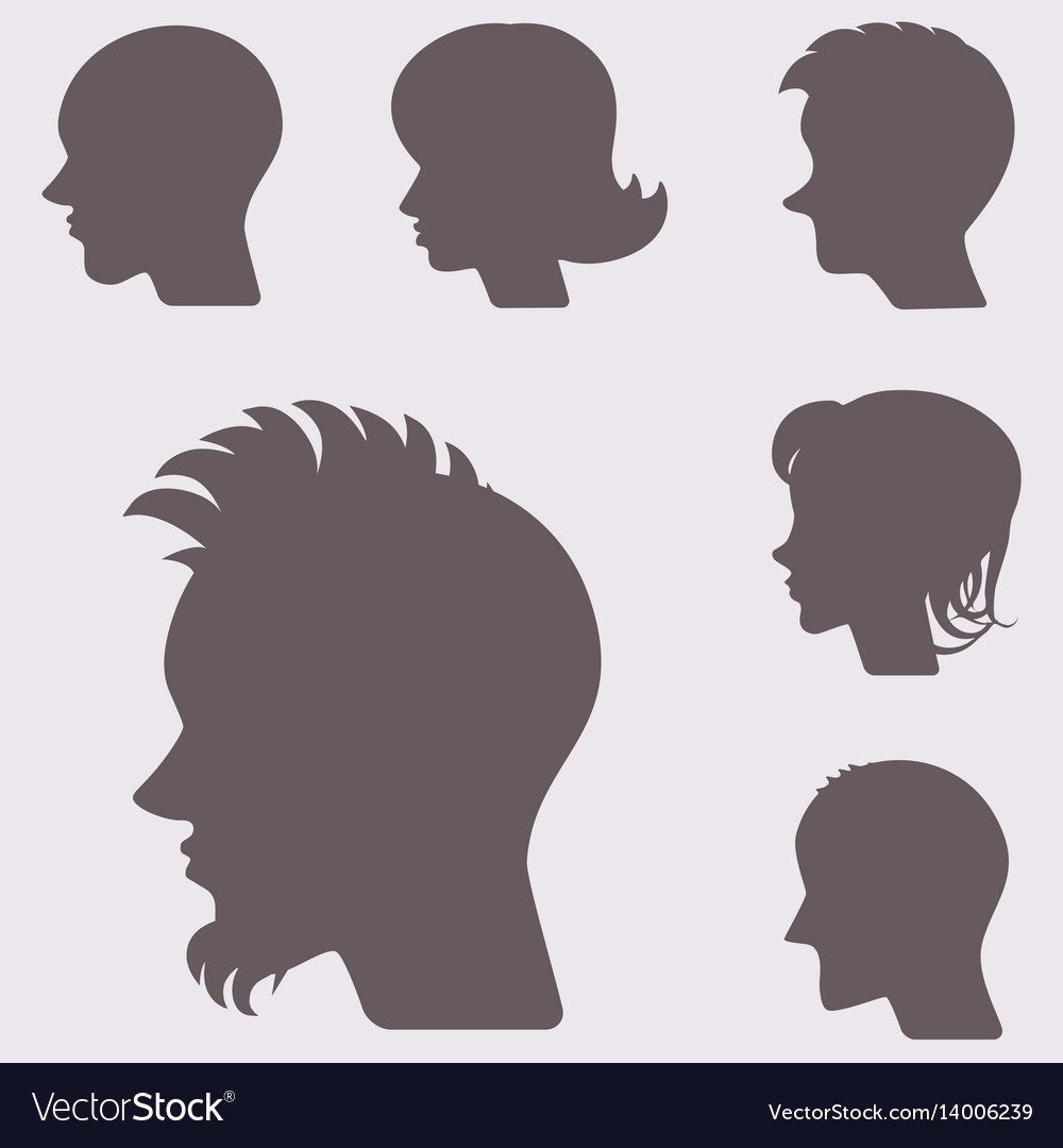 Profiles or cameo silhouettes