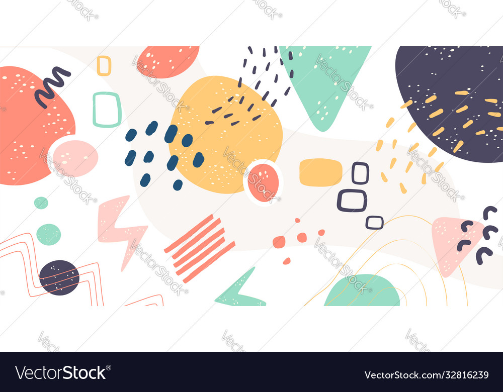Scandinavian color abstraction vector image Scandinavian color abstraction