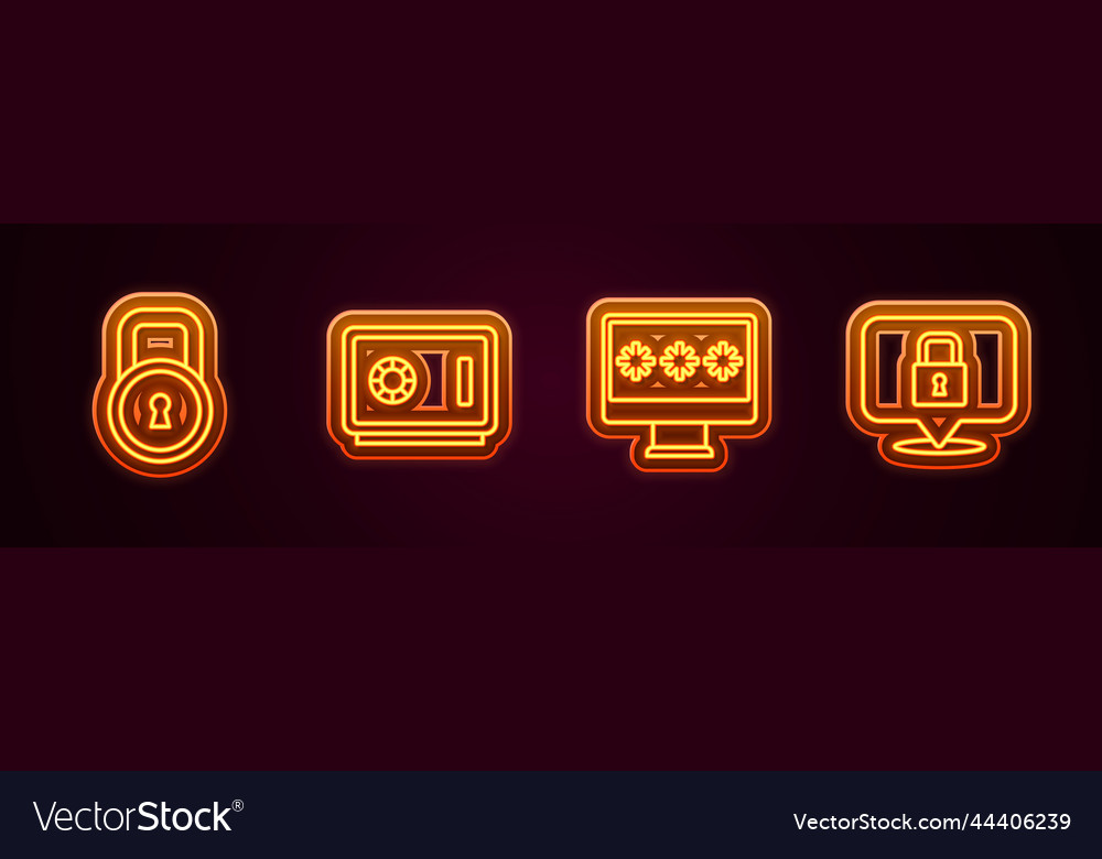 Set line lock safe monitor with password